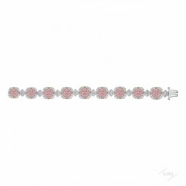 Argyle Diamond Halo Bracelet