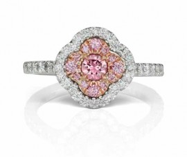 Argyle Pink Azalea Halo Ring