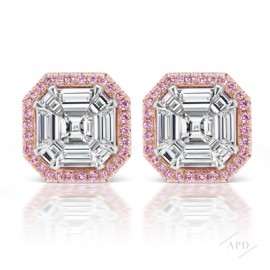 Invisibly Set Asscher Cut Studs