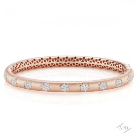 PInk Gold and Diamond Bangle Bracelet