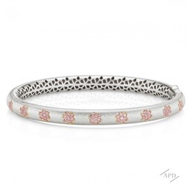 Argyle PInk Diamond 18K White Gold Cuff Bracelet