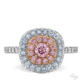 Argyle Blue Classic Halo Ring