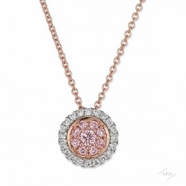 Argyle Bezel Halo Necklace