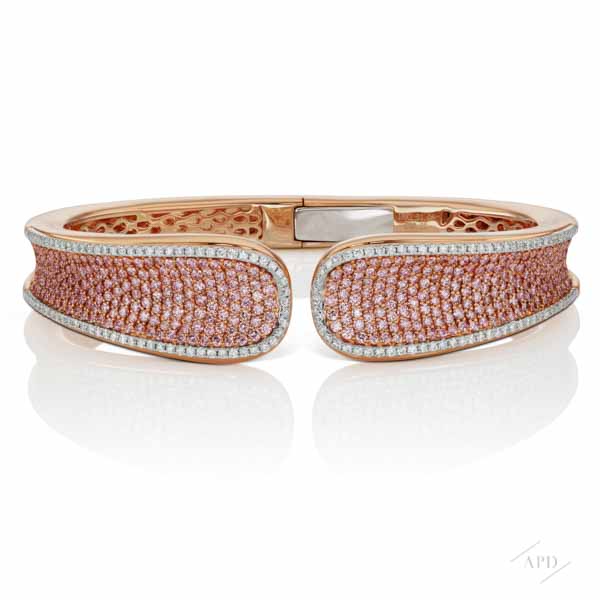 Pink Diamond Bangle Bracelet