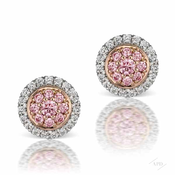 Argyle Bezel Halo Studs