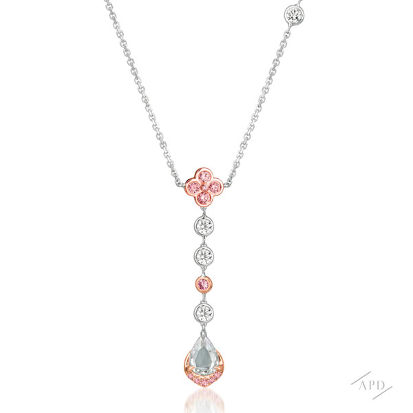 Argyle Sakura Drop Necklace