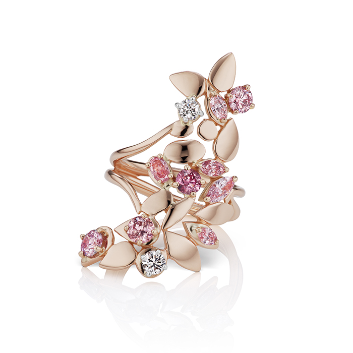 Argyle Long Floral Ring