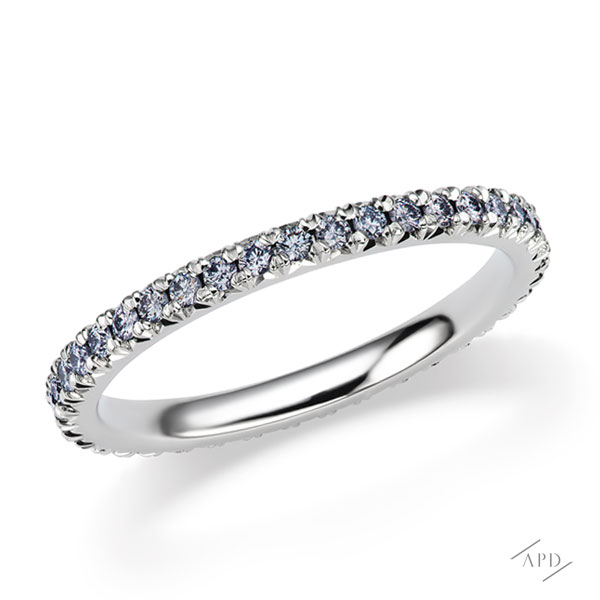 Argyle Blue Diamond French Pave Band