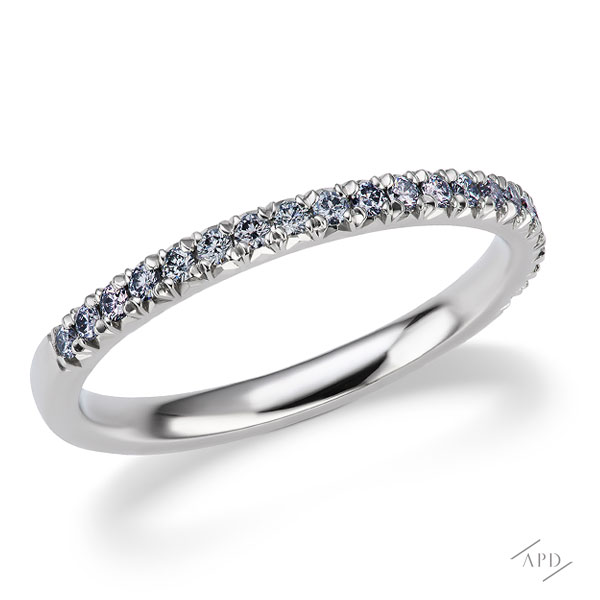 Argyle Blue Diamond French Pave Half Band