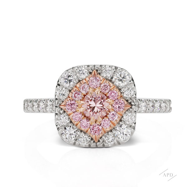 Argyle Diamond Halo Ring