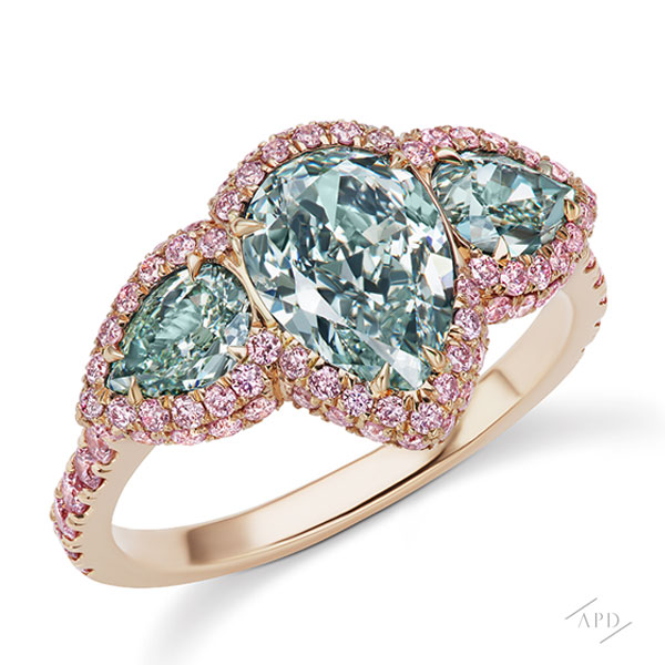 1.75ct Fancy Light Bluish Green Ring