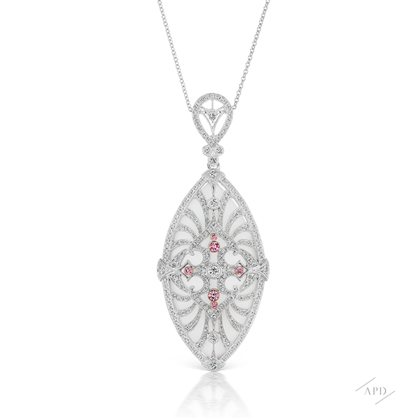 Argyle Marquise Shape Medallion Pendant