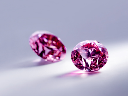 Rare argyle pink diamonds